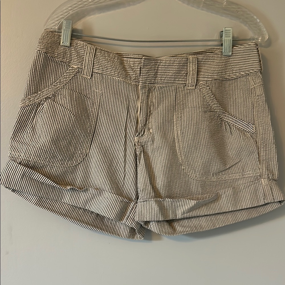Split Black and White Bermudas Casual Shorts